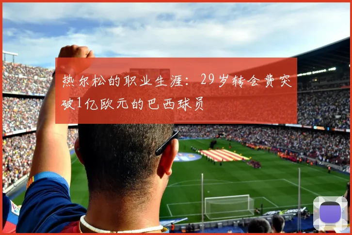 热尔松的职业生涯：29岁转会费突破1亿欧元的巴西球员
